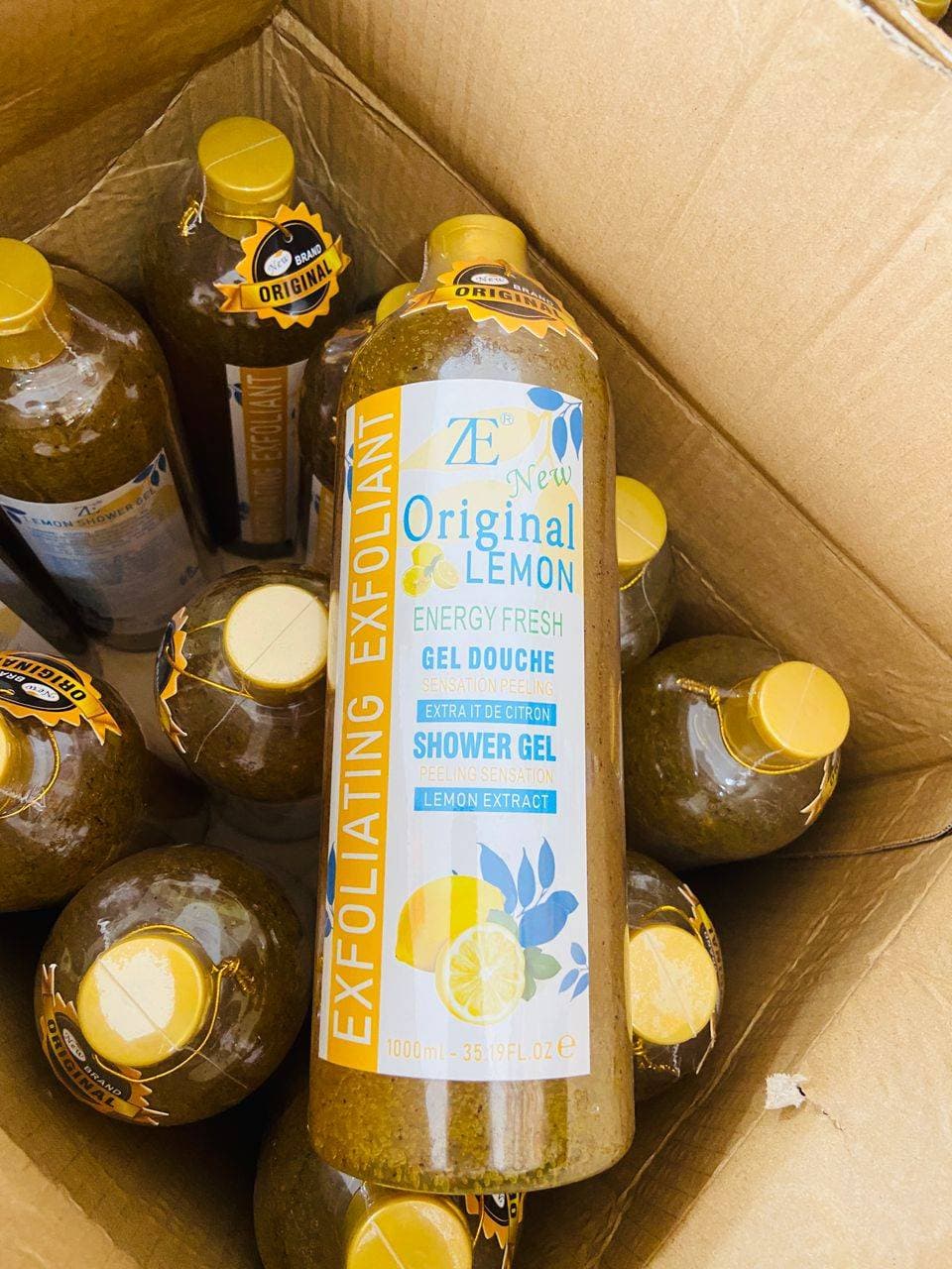 Creme de douche exfoliant au citron