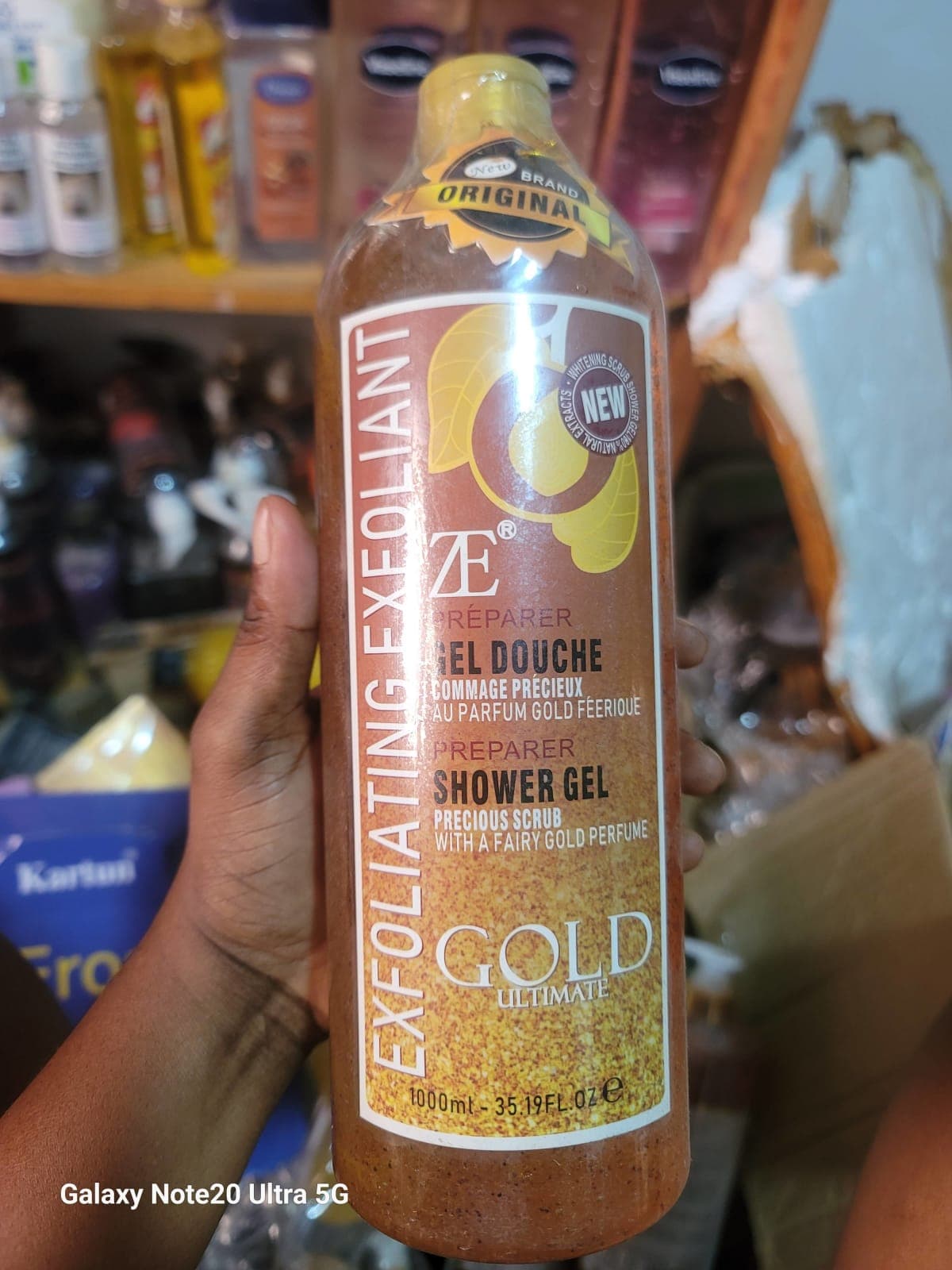 Gel douche Gold ZE exfoliant
