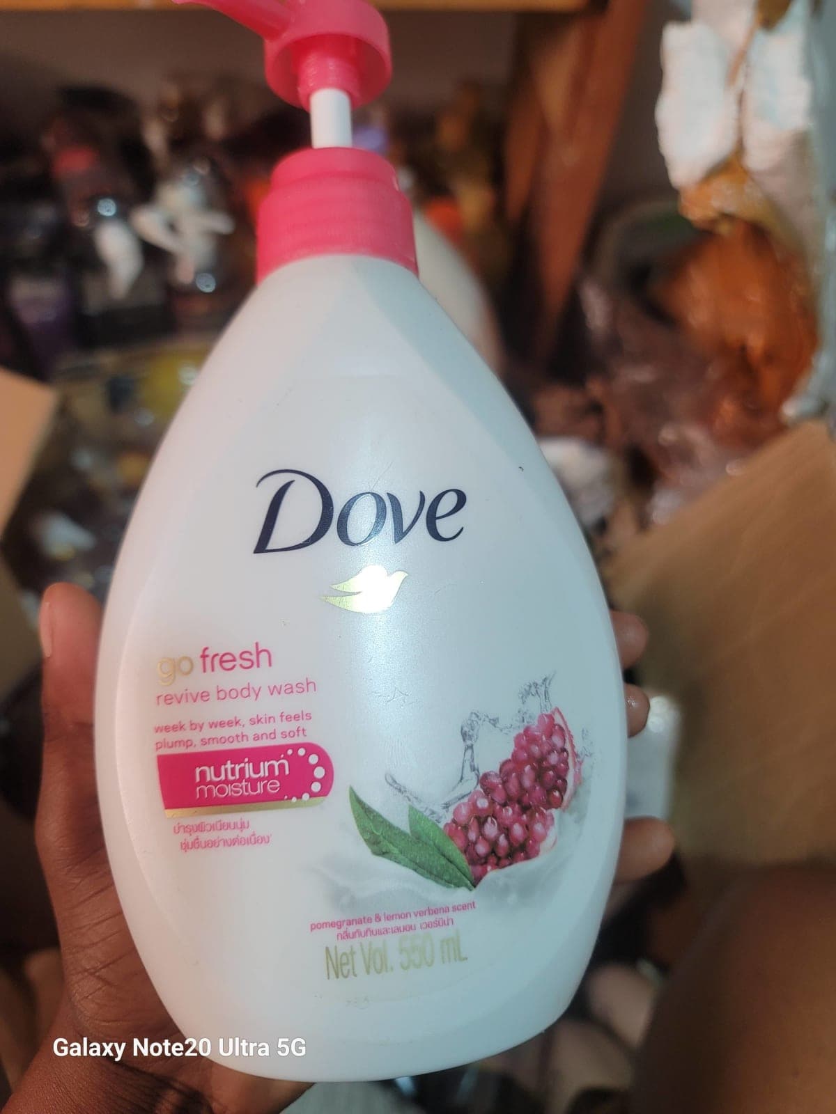 Gel douche dove 550ml grenadine