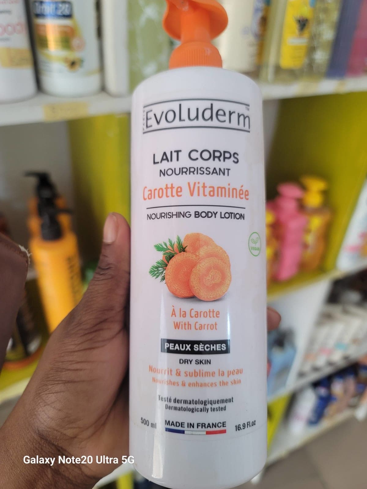 Lait evoluderm  carotte