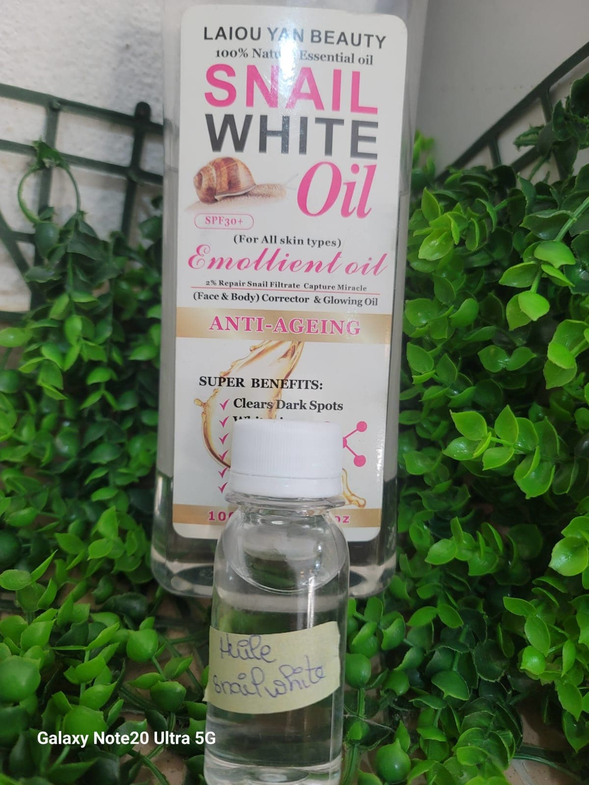 Huile snail white  anti âge  60ml — vue 1