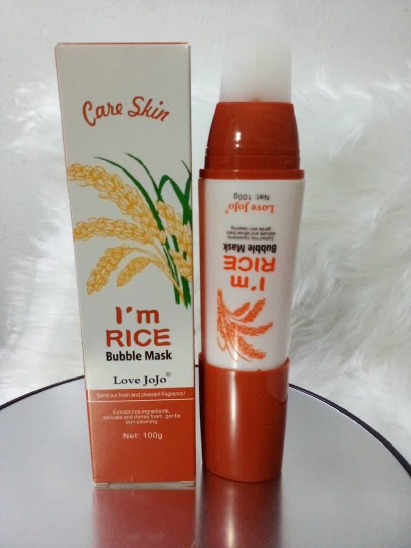 Masque visage lavant a base de riz