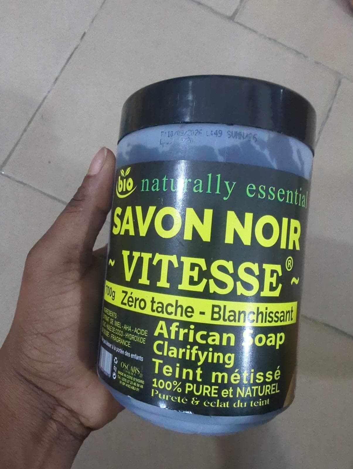 Savon vitesse Noir GRAND