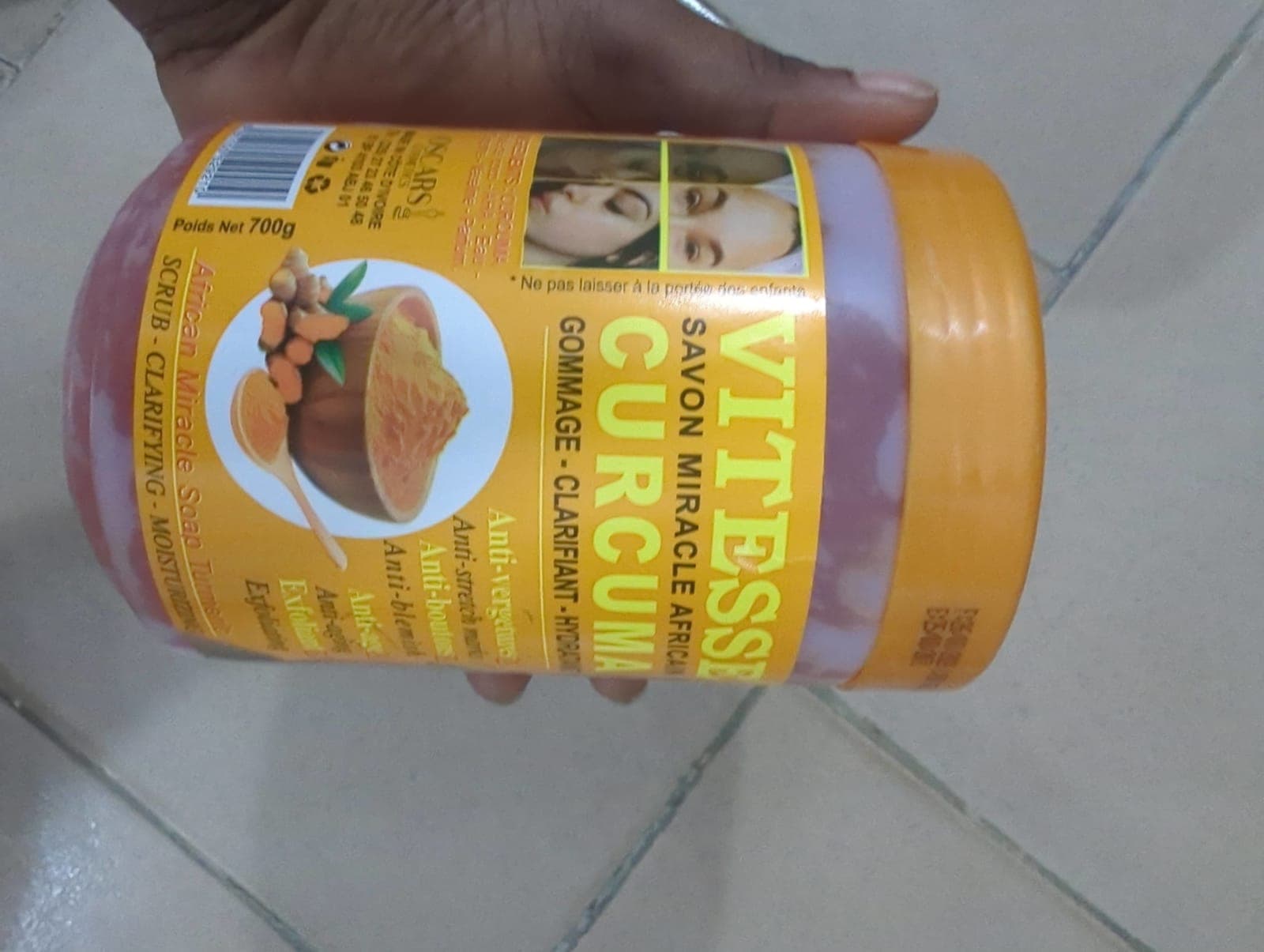 Pot de savon vitesse curcuma Grand