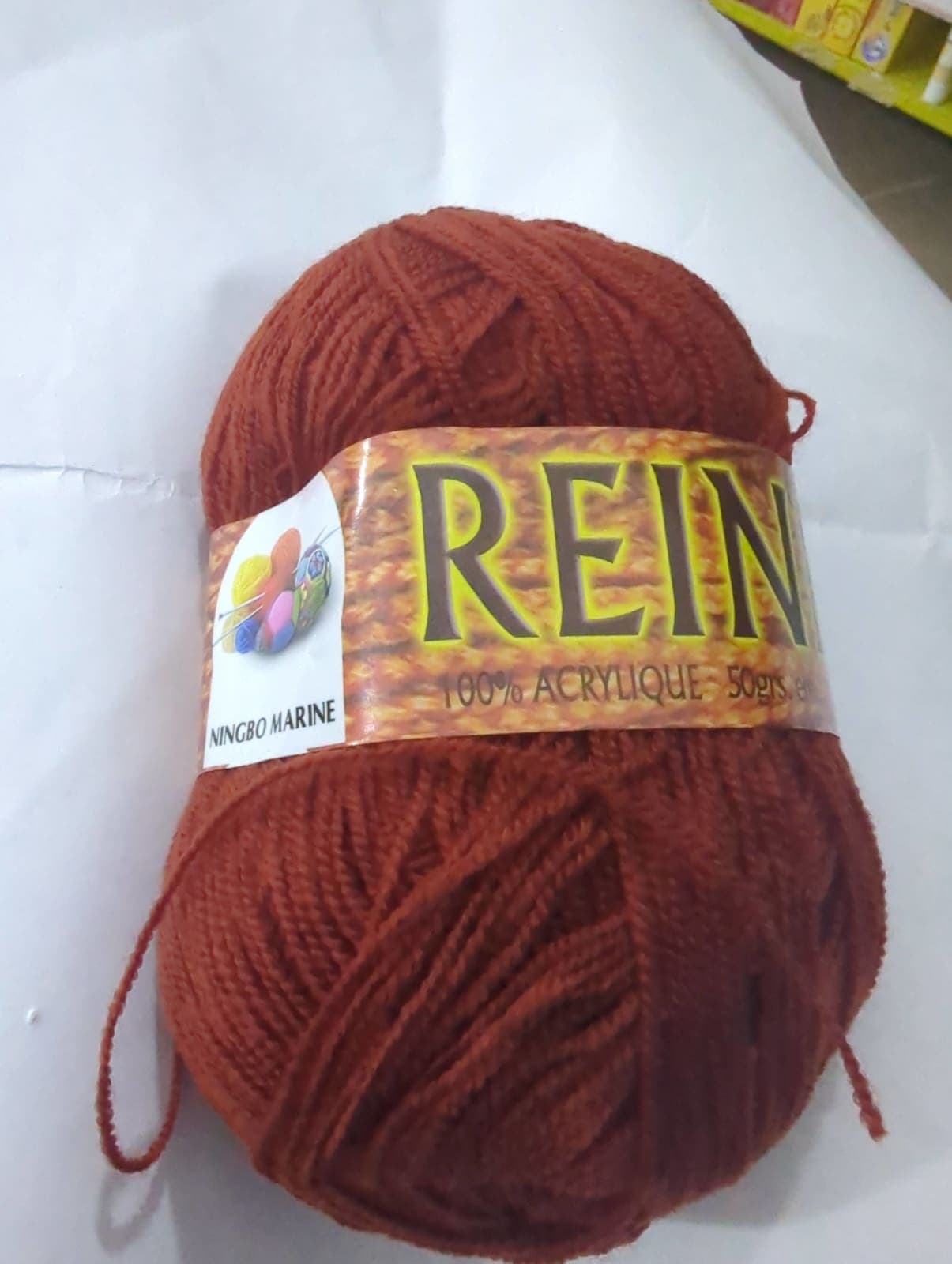 Laine cheveux Reine couleur orangé